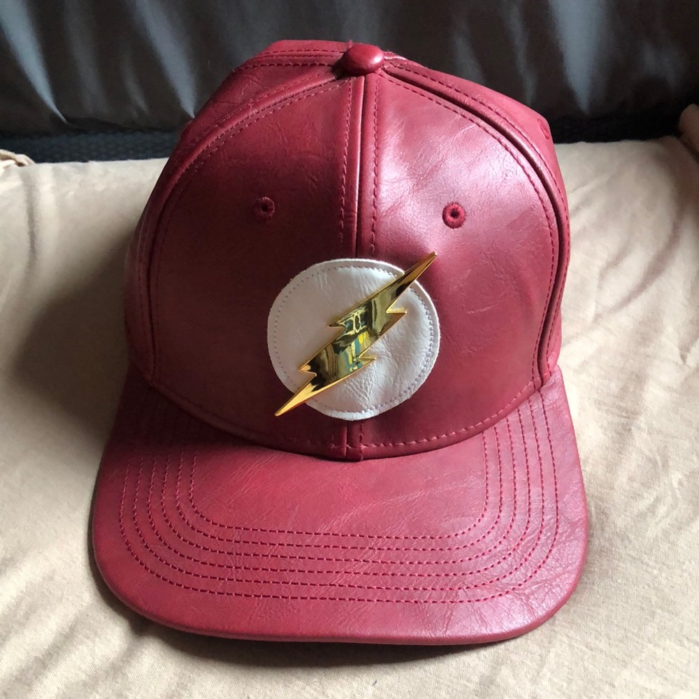 Red leather Flash hat